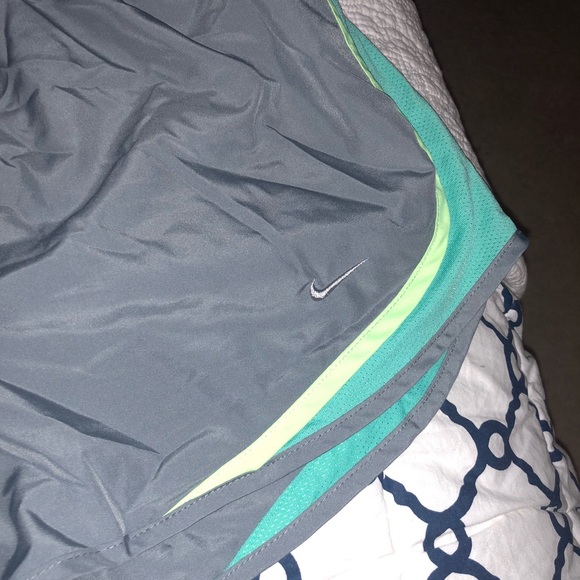 Gray, teal, and lime green Nike shorts - Picture 2 of 3